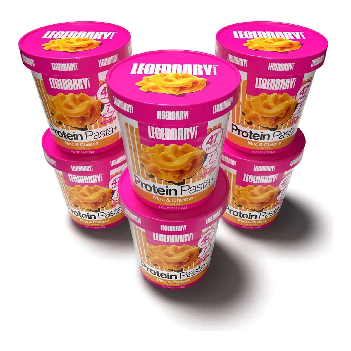 Legendary Foods Protein Pasta Plus mac and cheese cups, 47g protein per cup